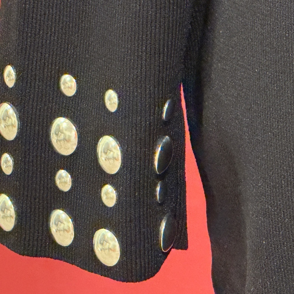 INC International Concepts Black Studded Long Sleeve Dress - NWT - Picture 4 of 15